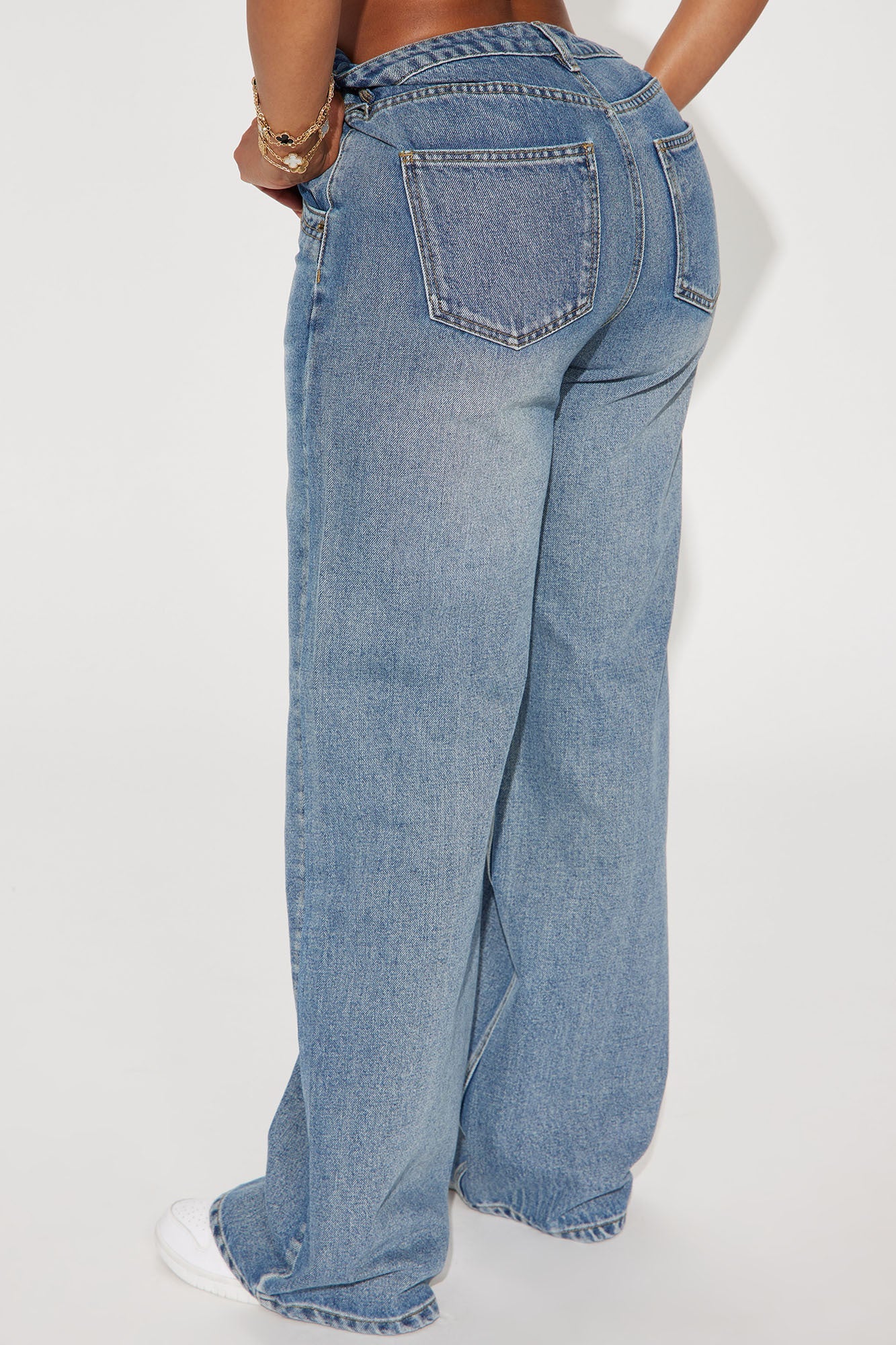 Calling It Off Baggy Jeans - Vintage Wash