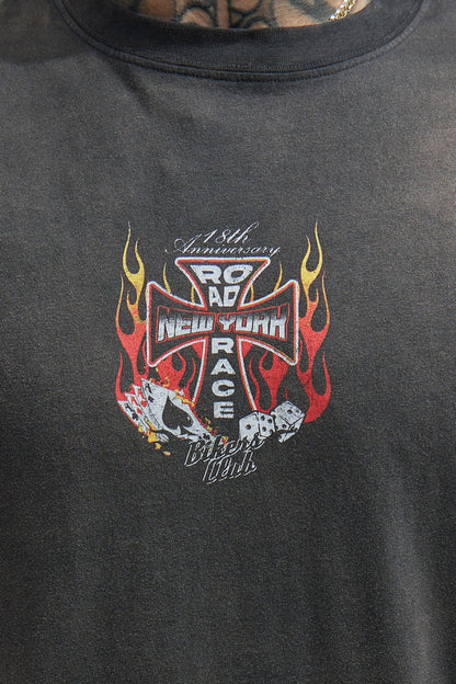 Road Race Oversized Short Sleeve Tee - Black
