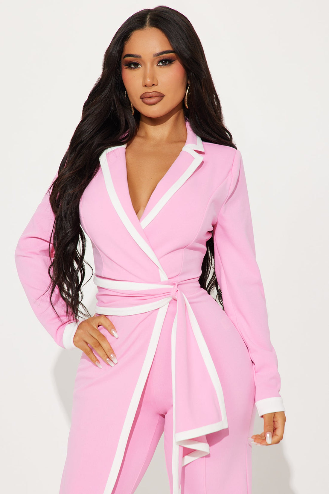 True Boss Long Sleeve Jumpsuit - Pink