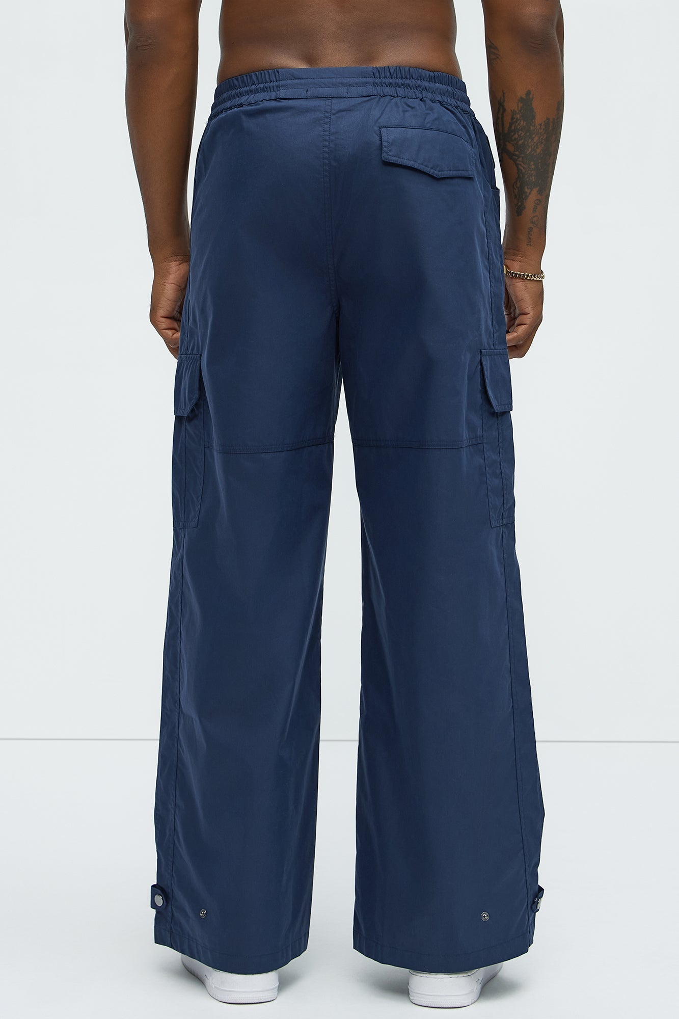 At The Time Baggy Cargo Pants - Navy