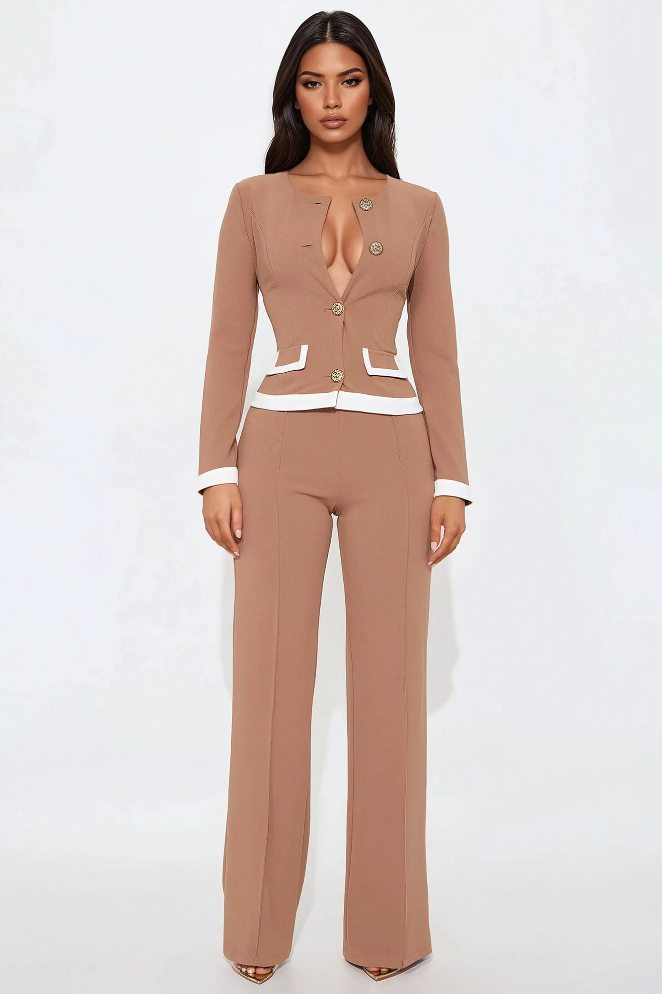 The Sophie Pant Set - Mocha