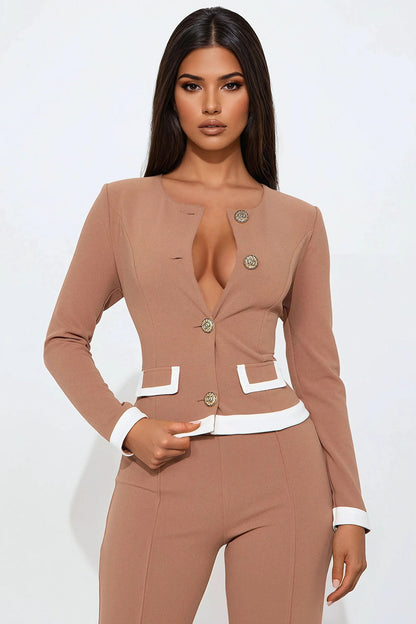 The Sophie Pant Set - Mocha
