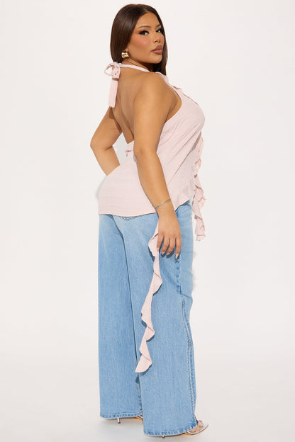 Hello Rose Halter Top - Blush
