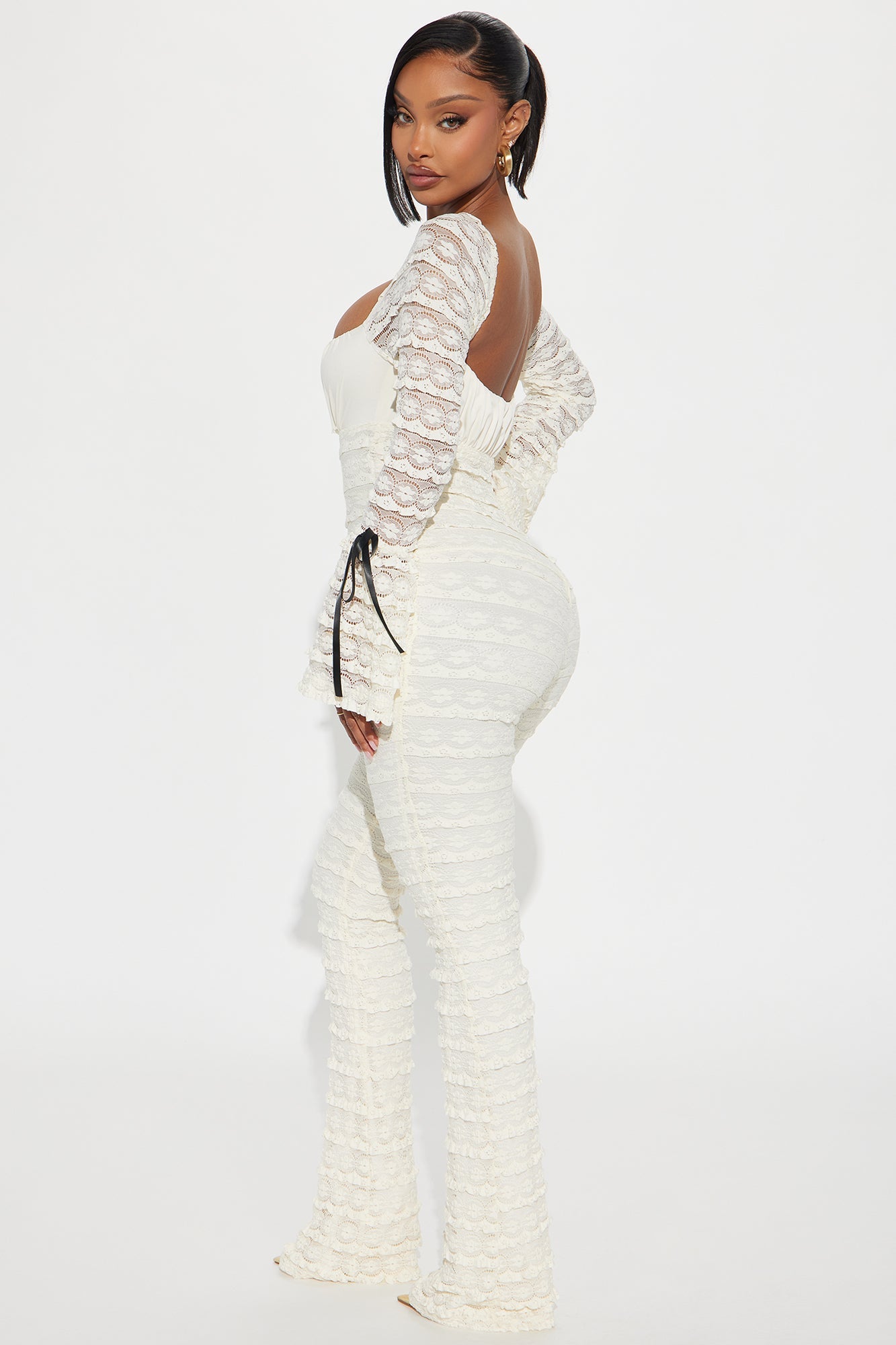 Espresso Lace Jumpsuit - Ivory