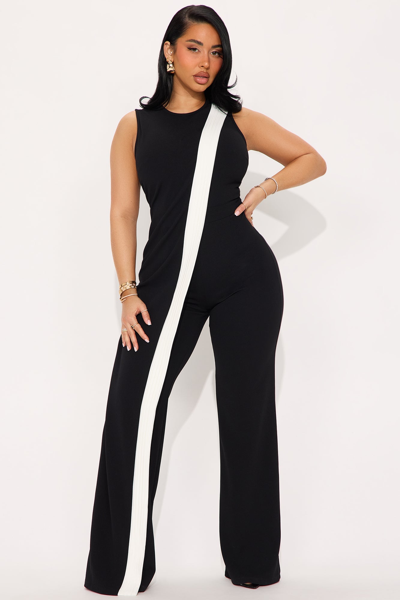 Back In Business Jumpsuit - Black/combo