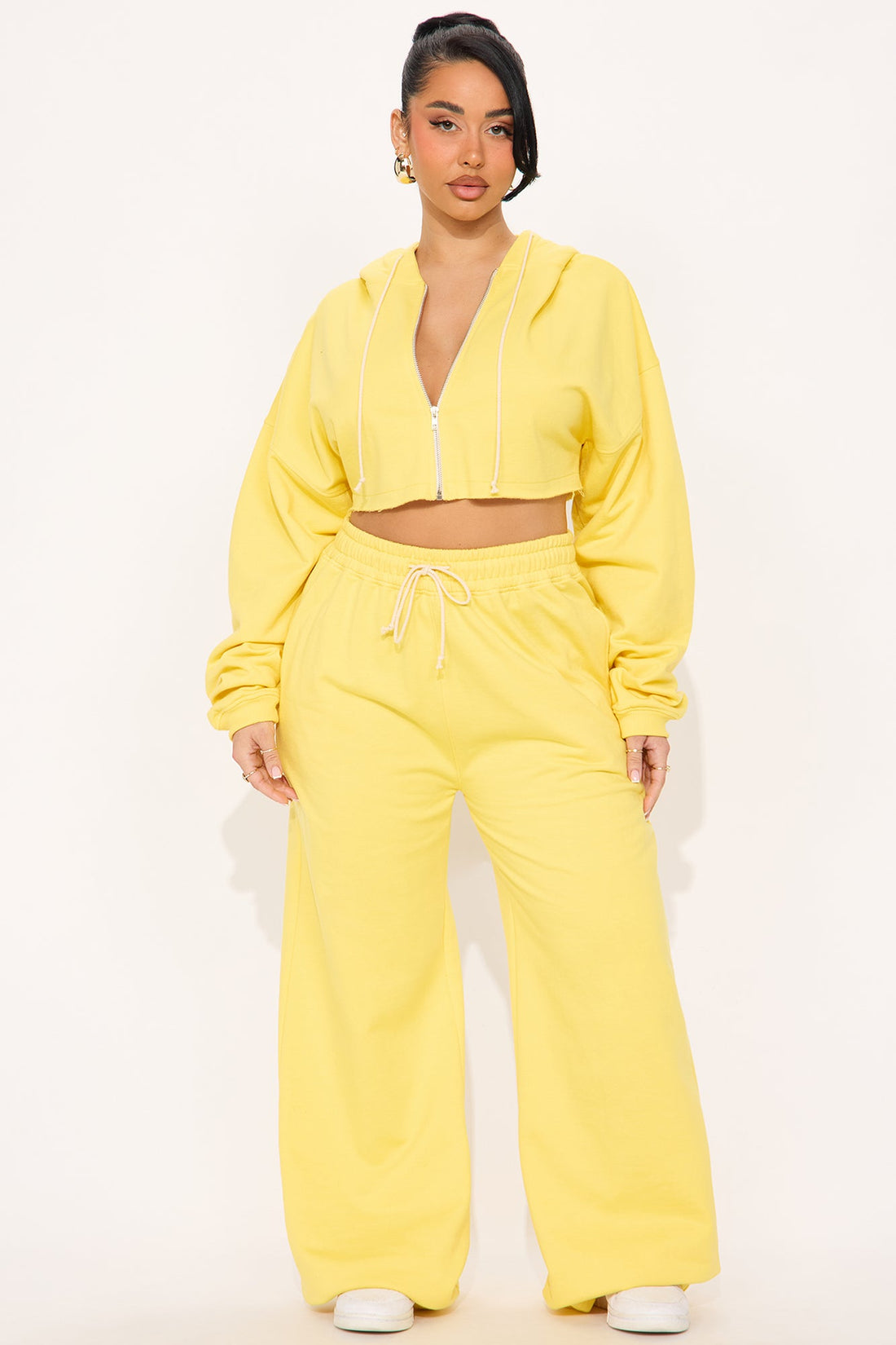On The Way Sweatpant Set - Yellow