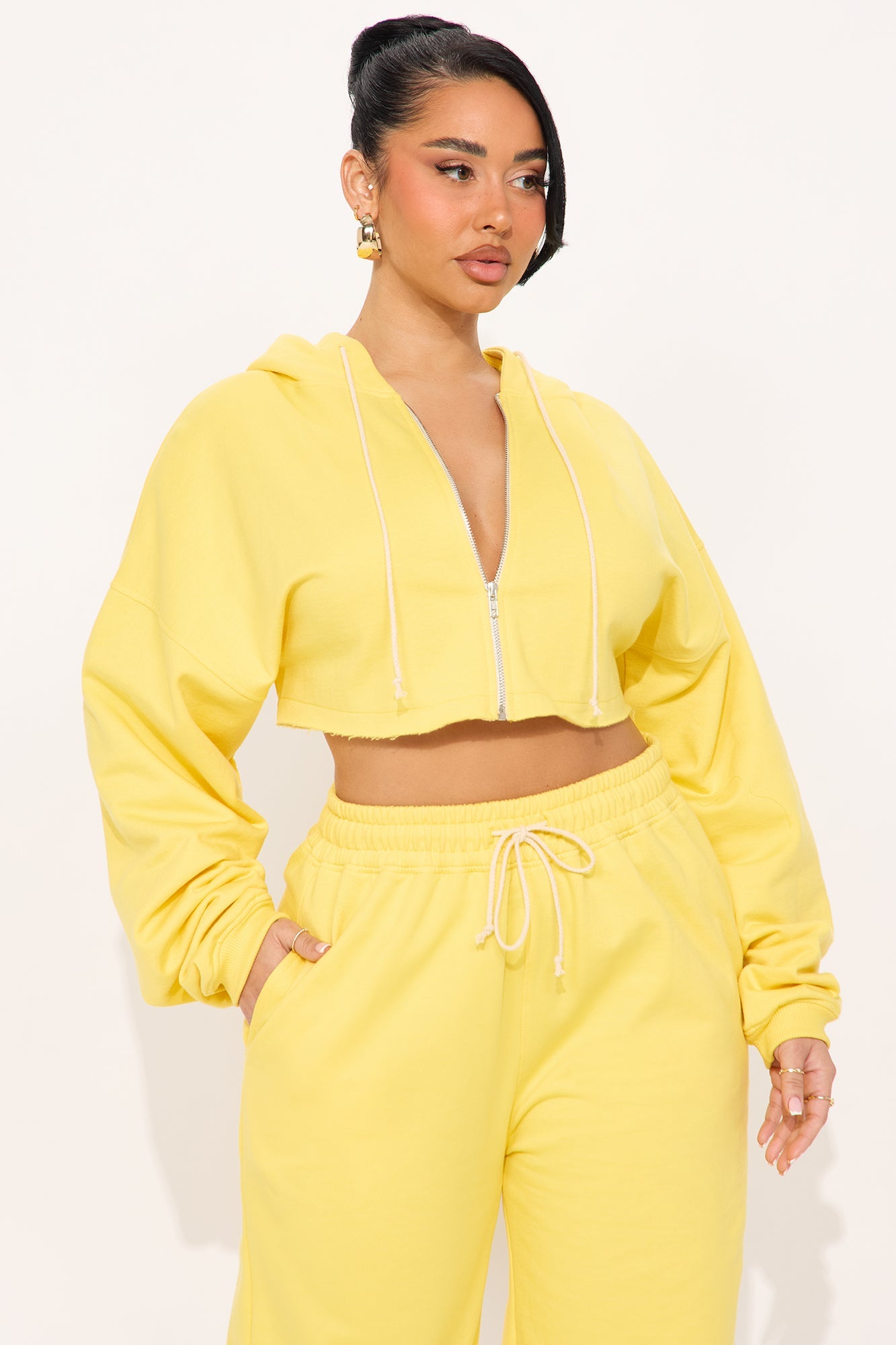 On The Way Sweatpant Set - Yellow