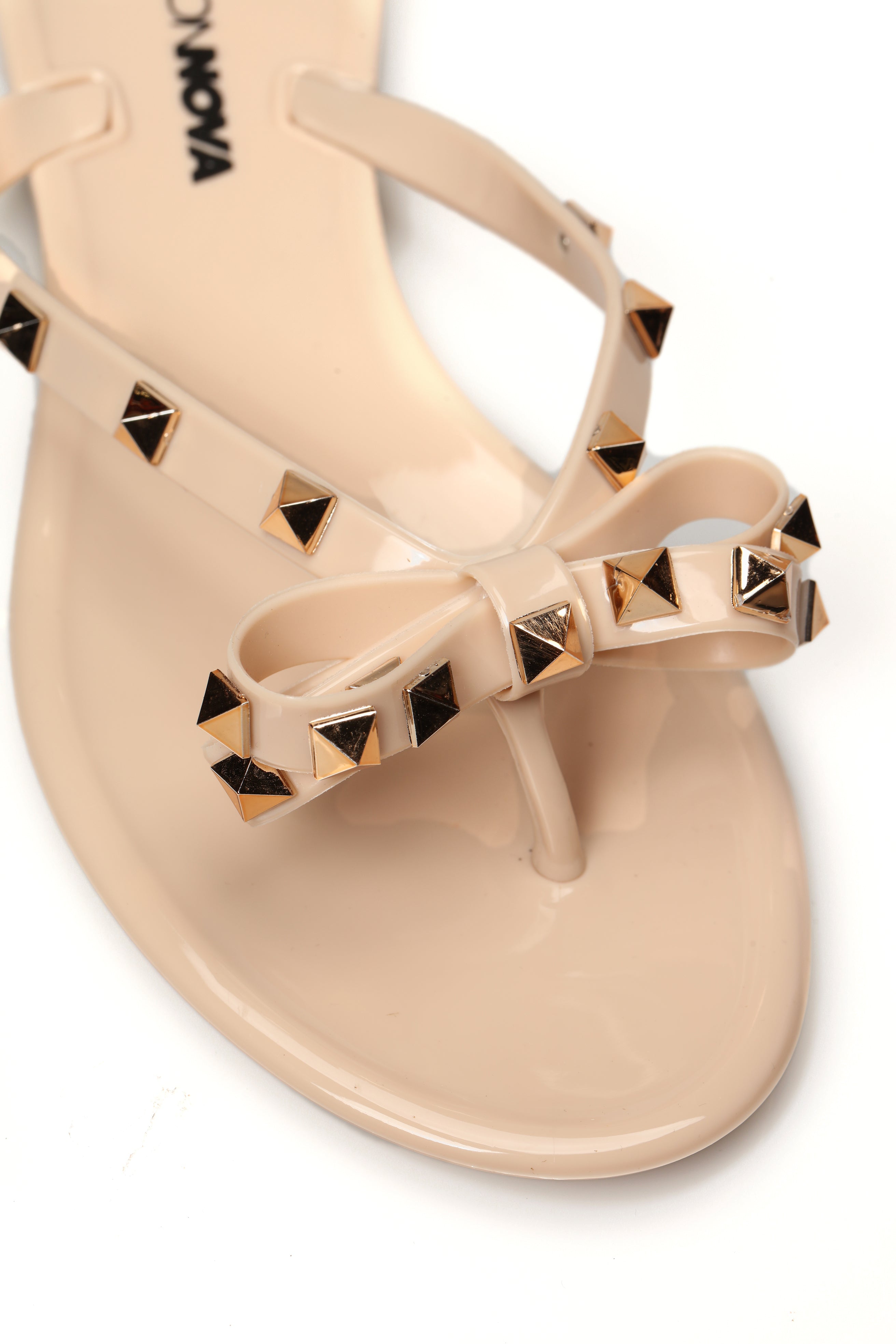 Studded Sister Flat Sandal - Blush