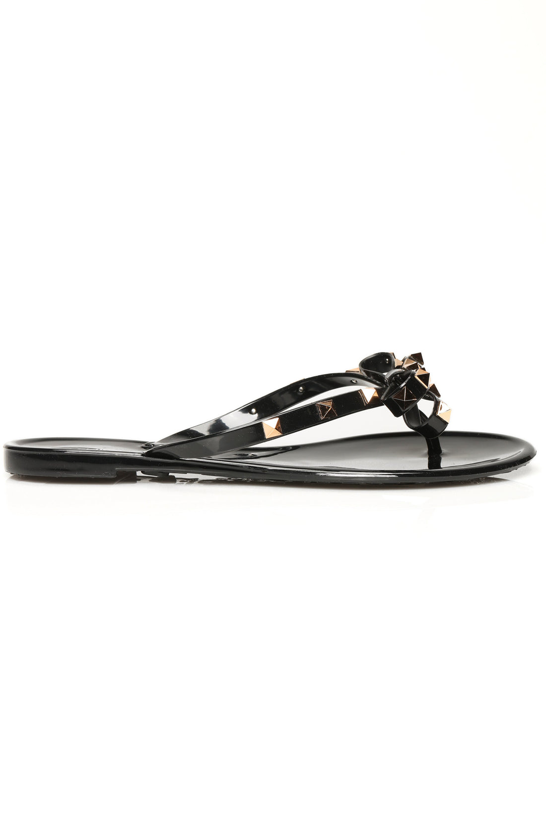 Studded Sister Flat Sandal - Black