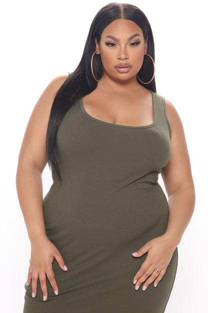 Mulberry Street Maxi Dress - Olive