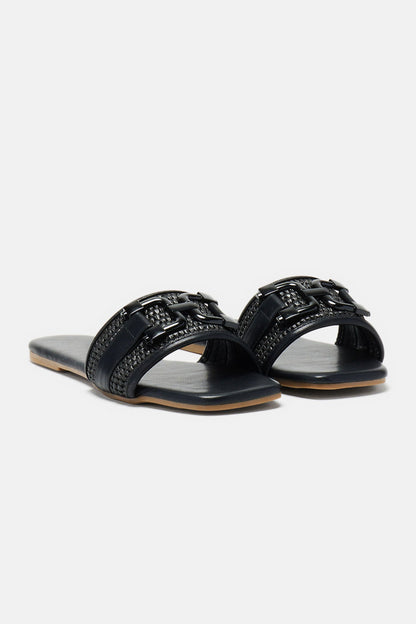 Sunday Strolls Flat Sandals - Black
