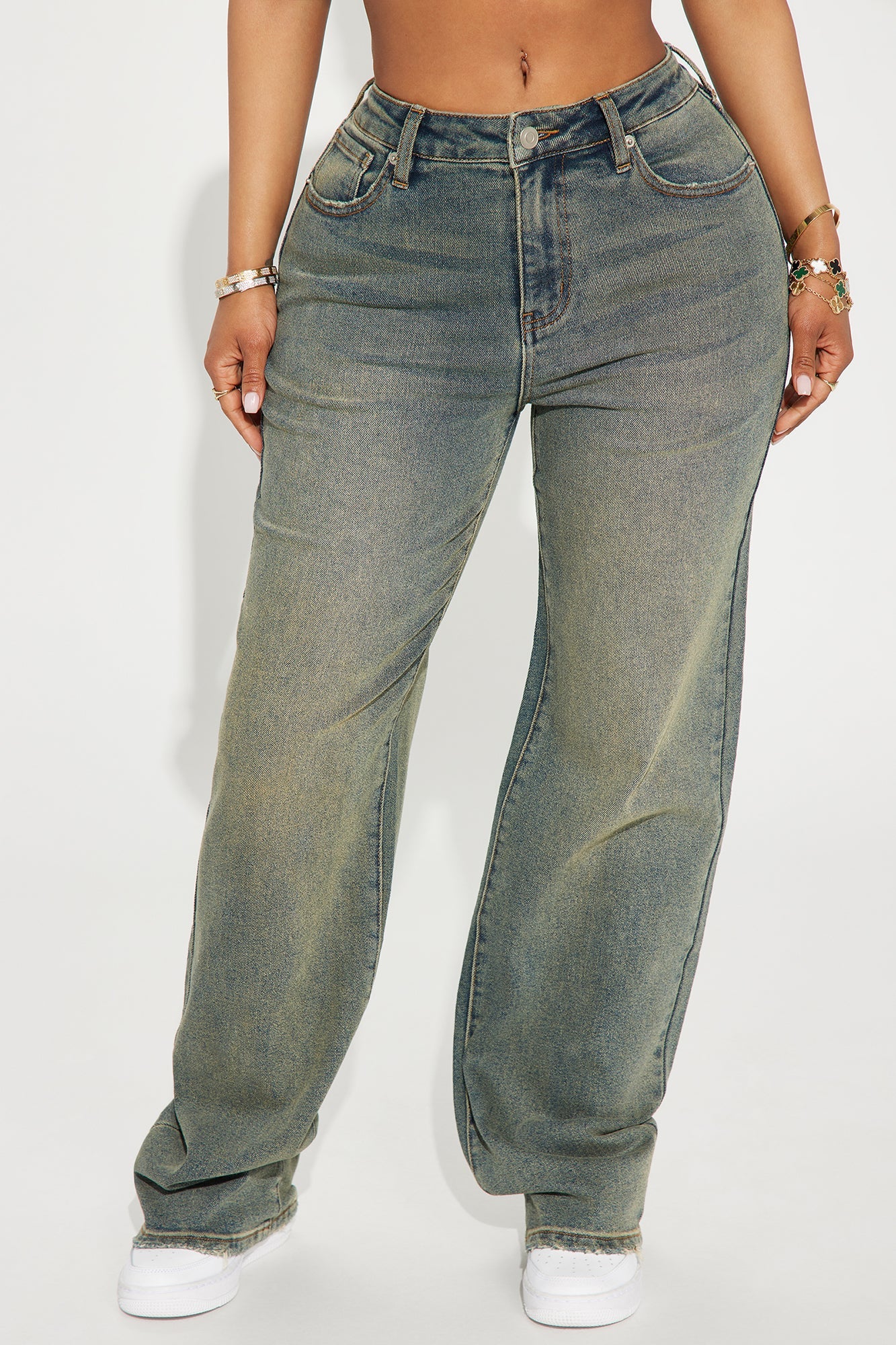 Left Him Speechless Straight Leg Jeans - Vintage Wash