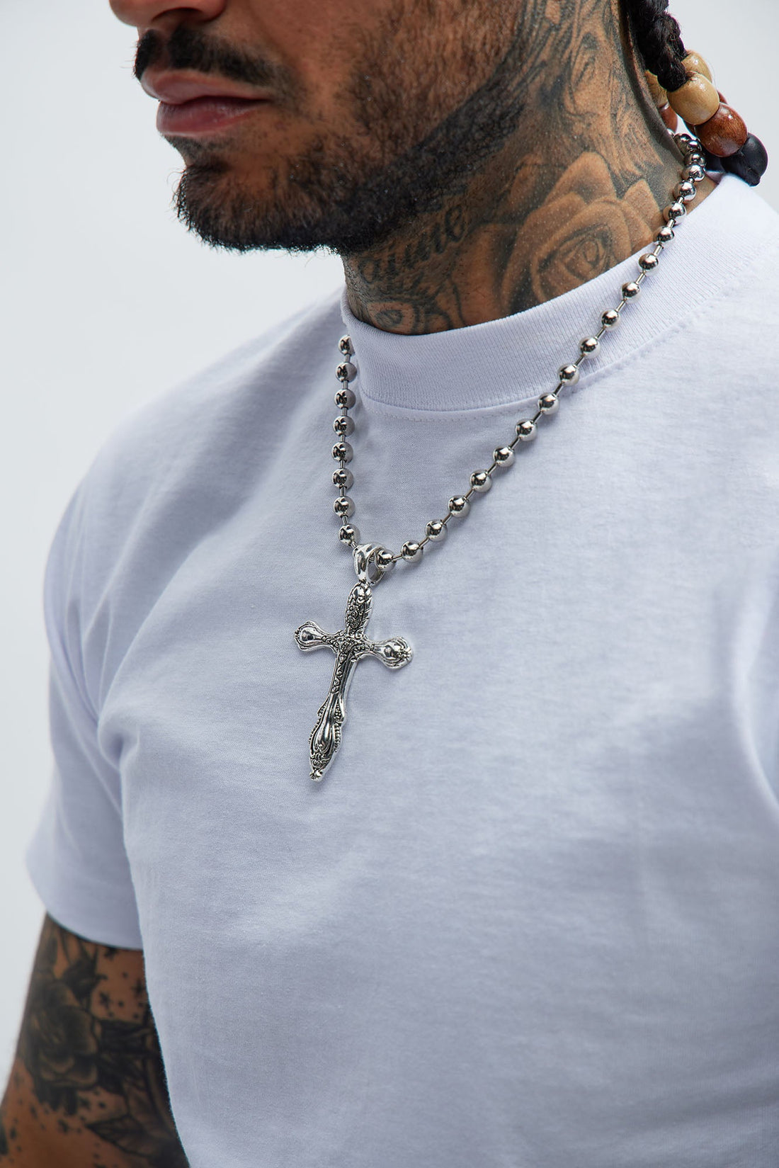 Inviolable Cross Chain Necklace - Silver