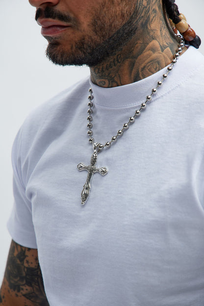 Inviolable Cross Chain Necklace - Silver