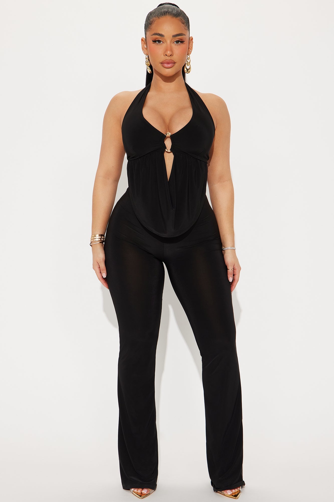 Emilee ITY Halter Jumpsuit - Black