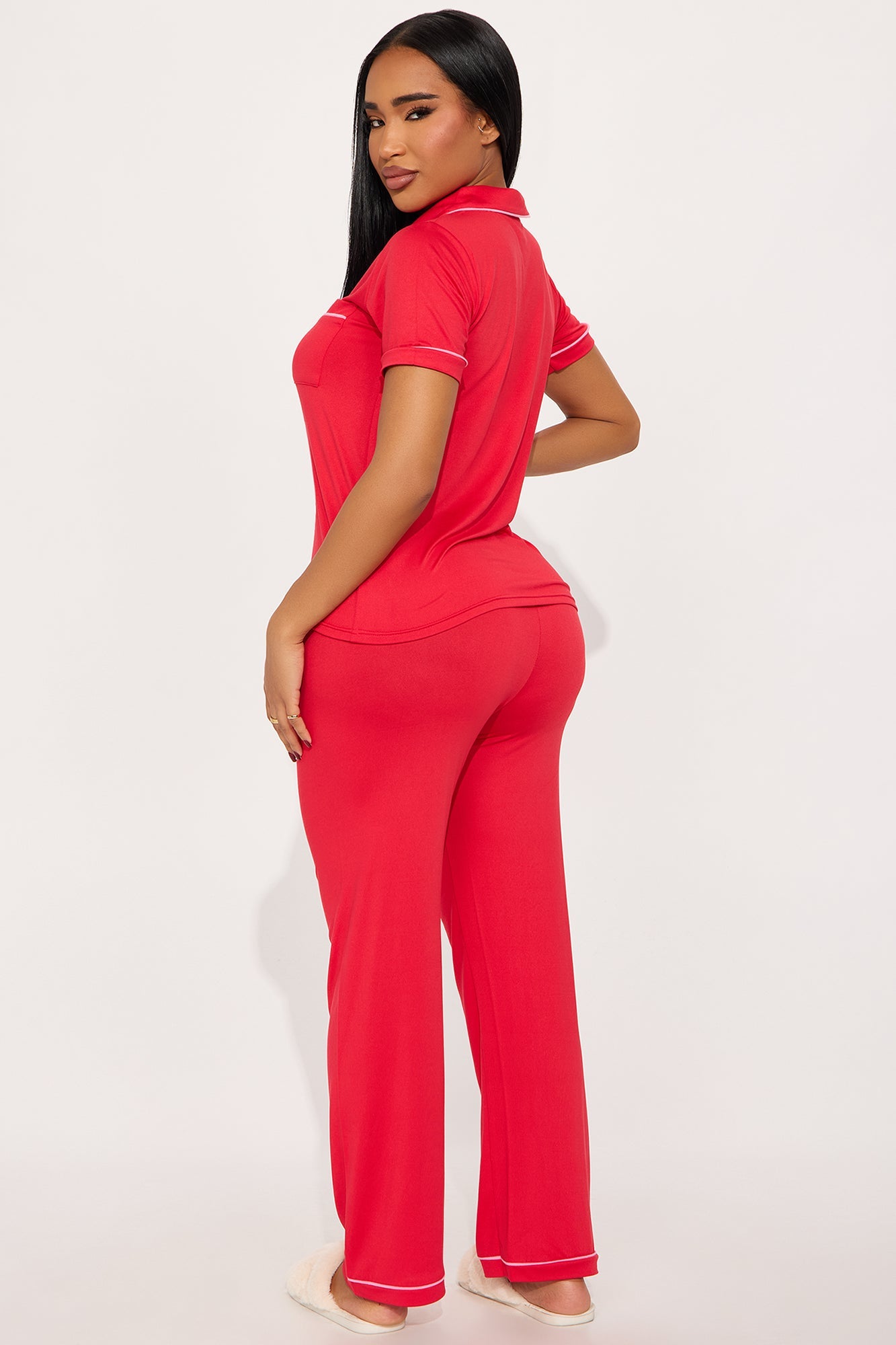 Hit Snooze PJ Pant Set - Red