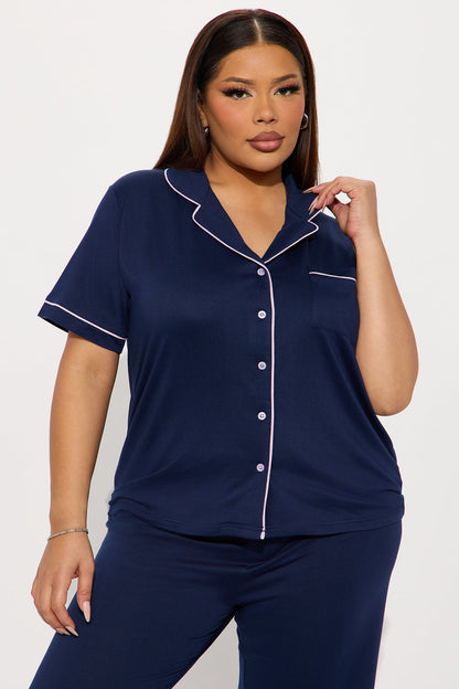 Hit Snooze PJ Pant Set - Navy