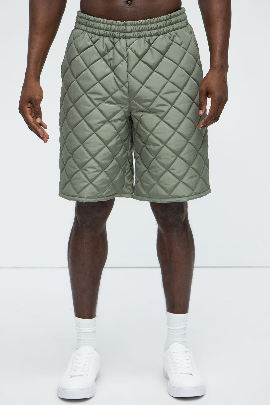 Deebo Quilted Shorts - Olive