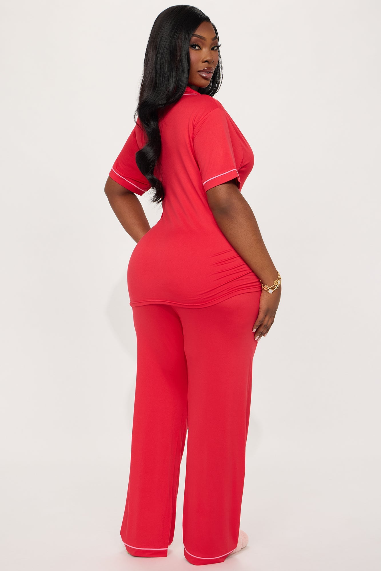Hit Snooze PJ Pant Set - Red
