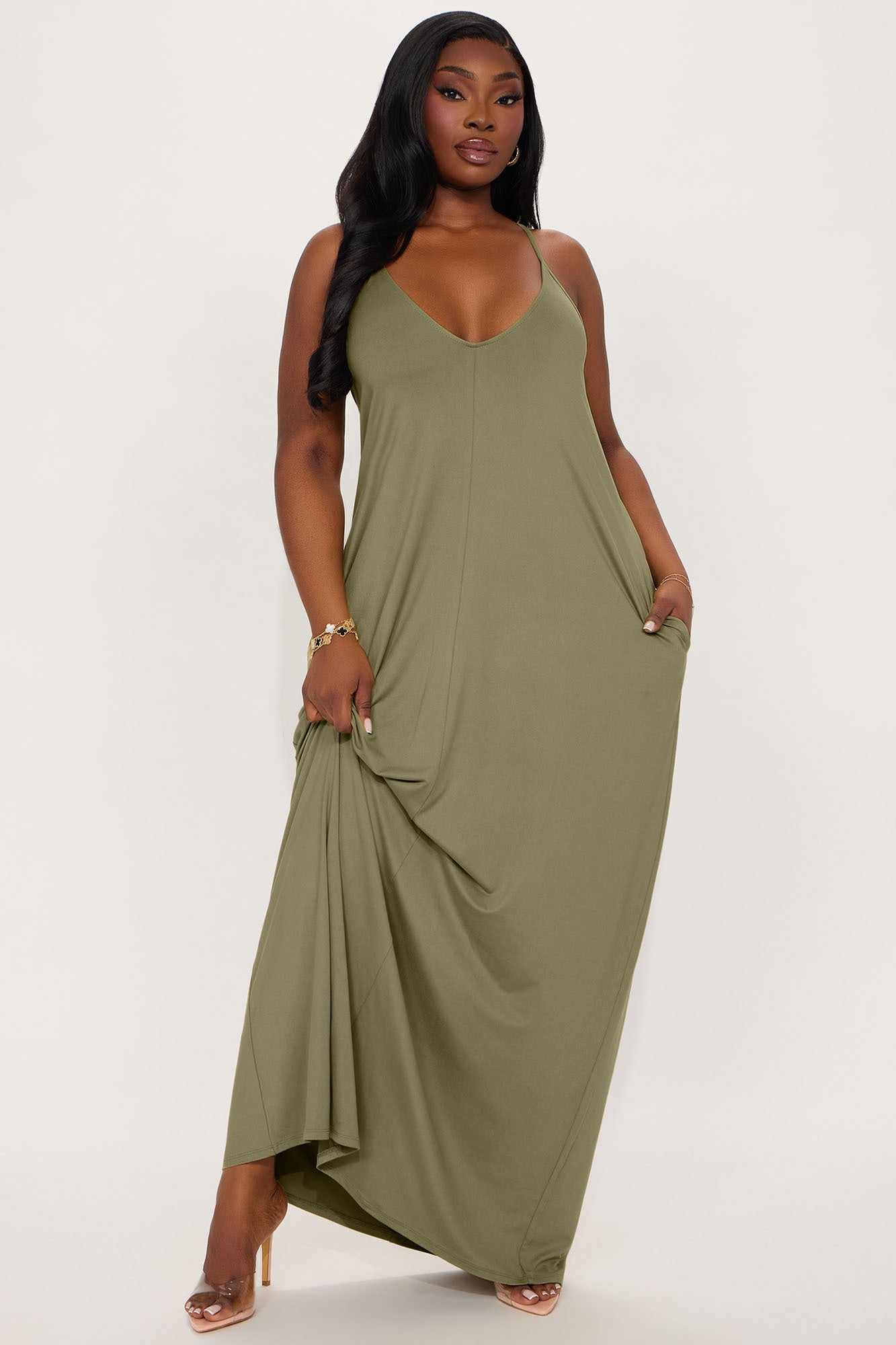 Simple Saturday Maxi Dress - Olive