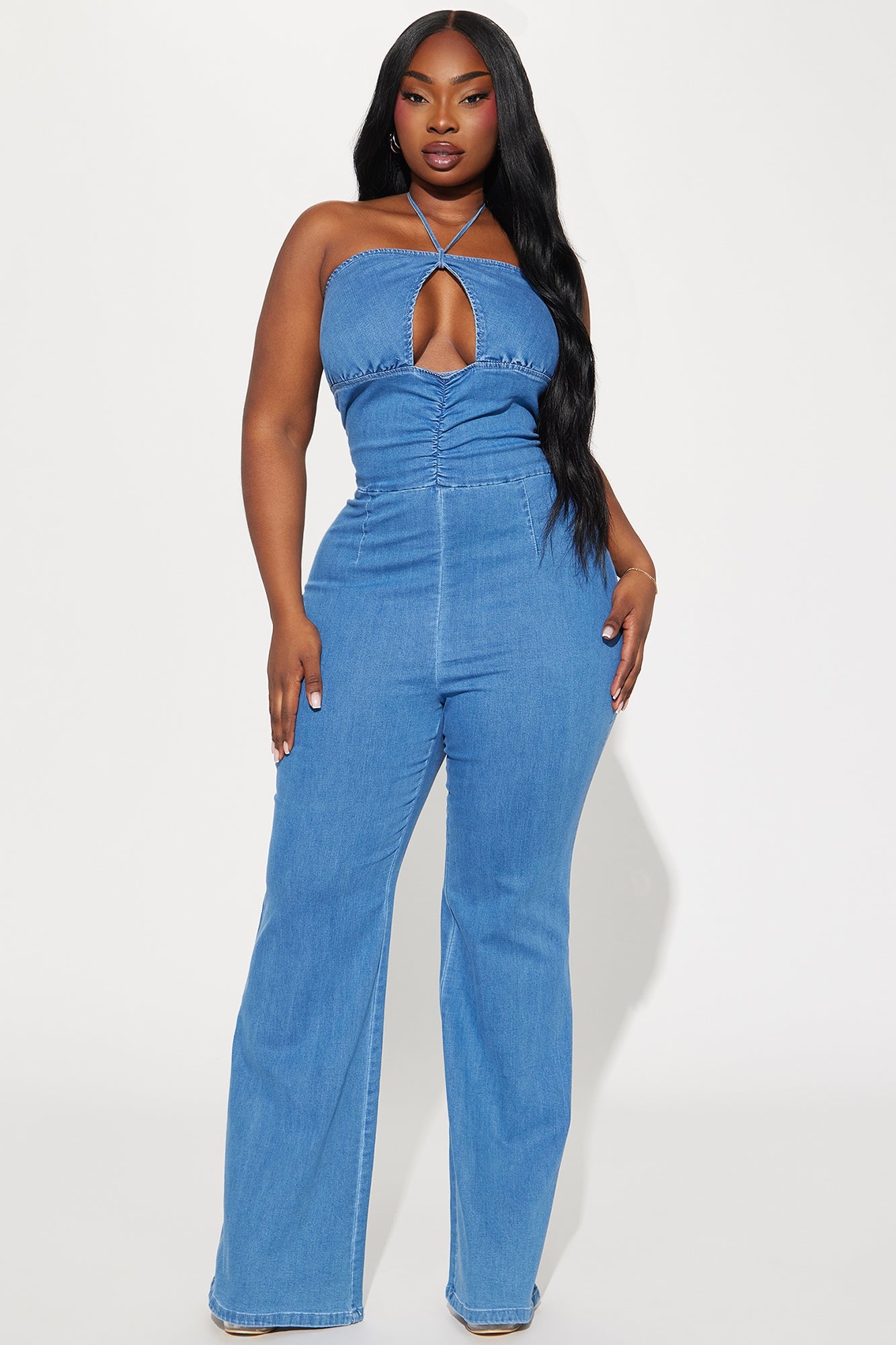 Cut It Out Denim Jumpsuit - Denim