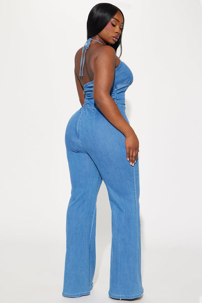 Cut It Out Denim Jumpsuit - Denim