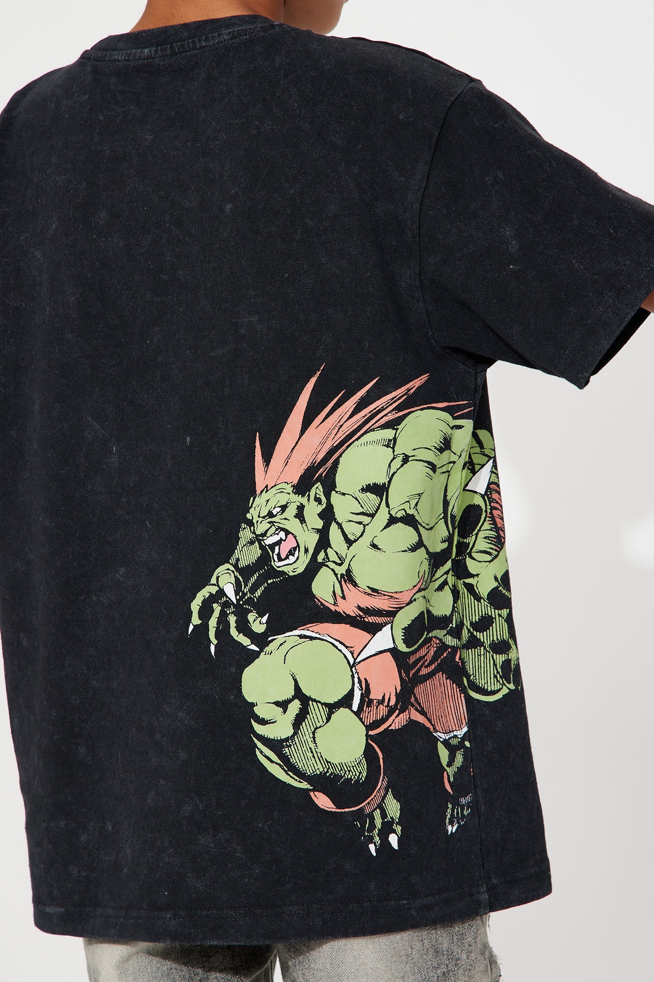 Mini Street Fighter Blanka Short Sleeve Tee - Black