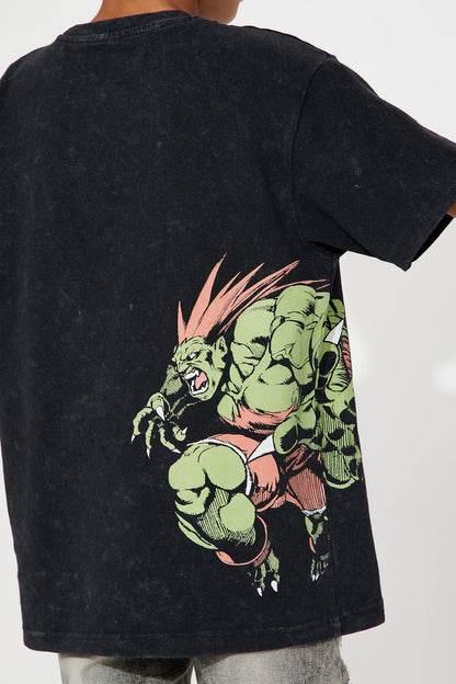 Mini Street Fighter Blanka Short Sleeve Tee - Black