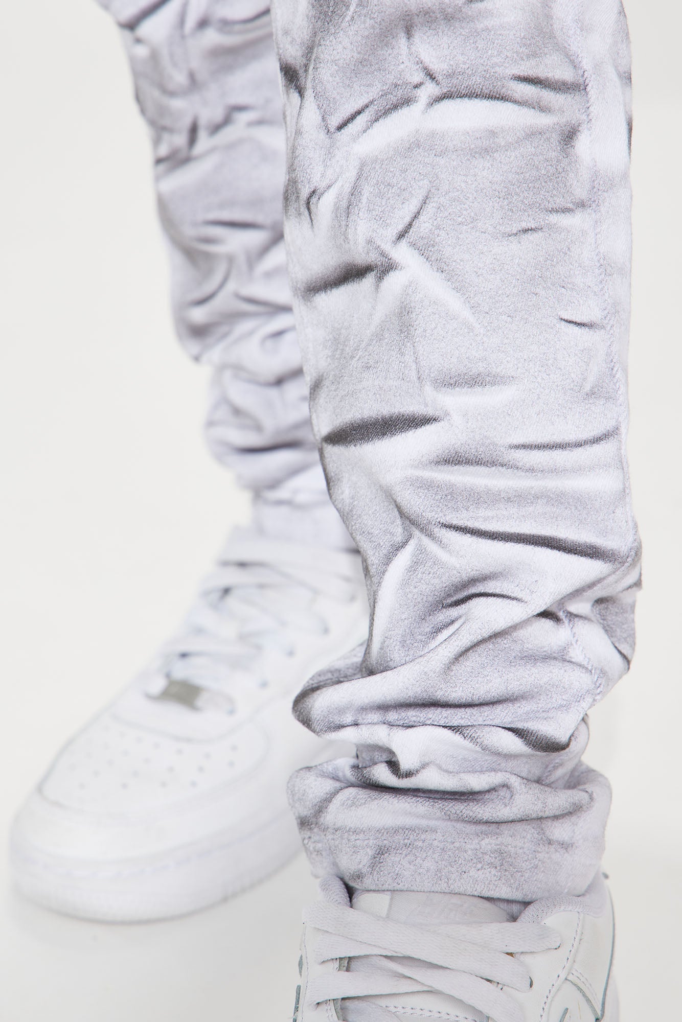 Mini Textured Away Skinny Jean - Black/White