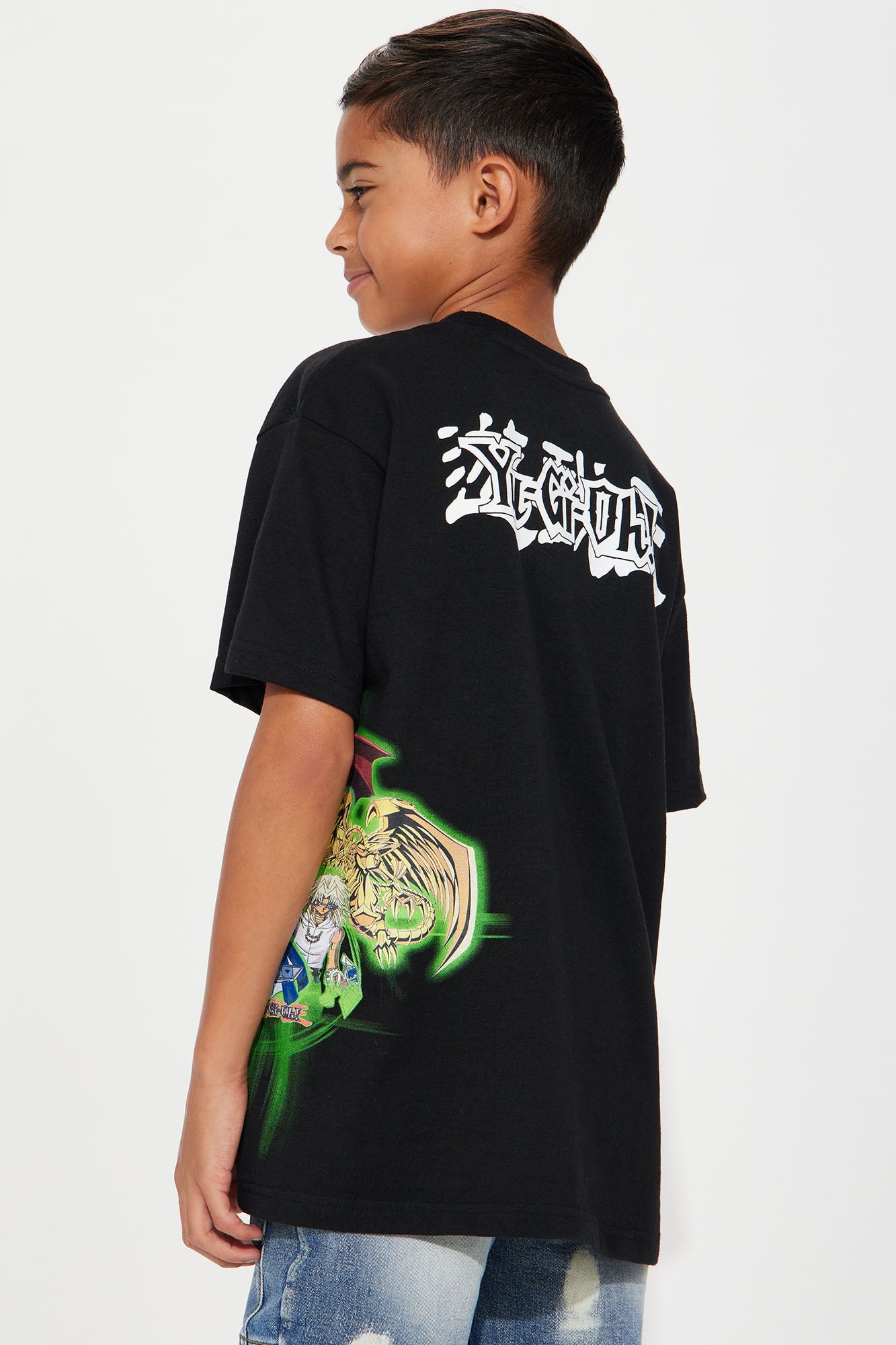 Mini Yugioh Egyptian God Cards Short Sleeve Tee - Black