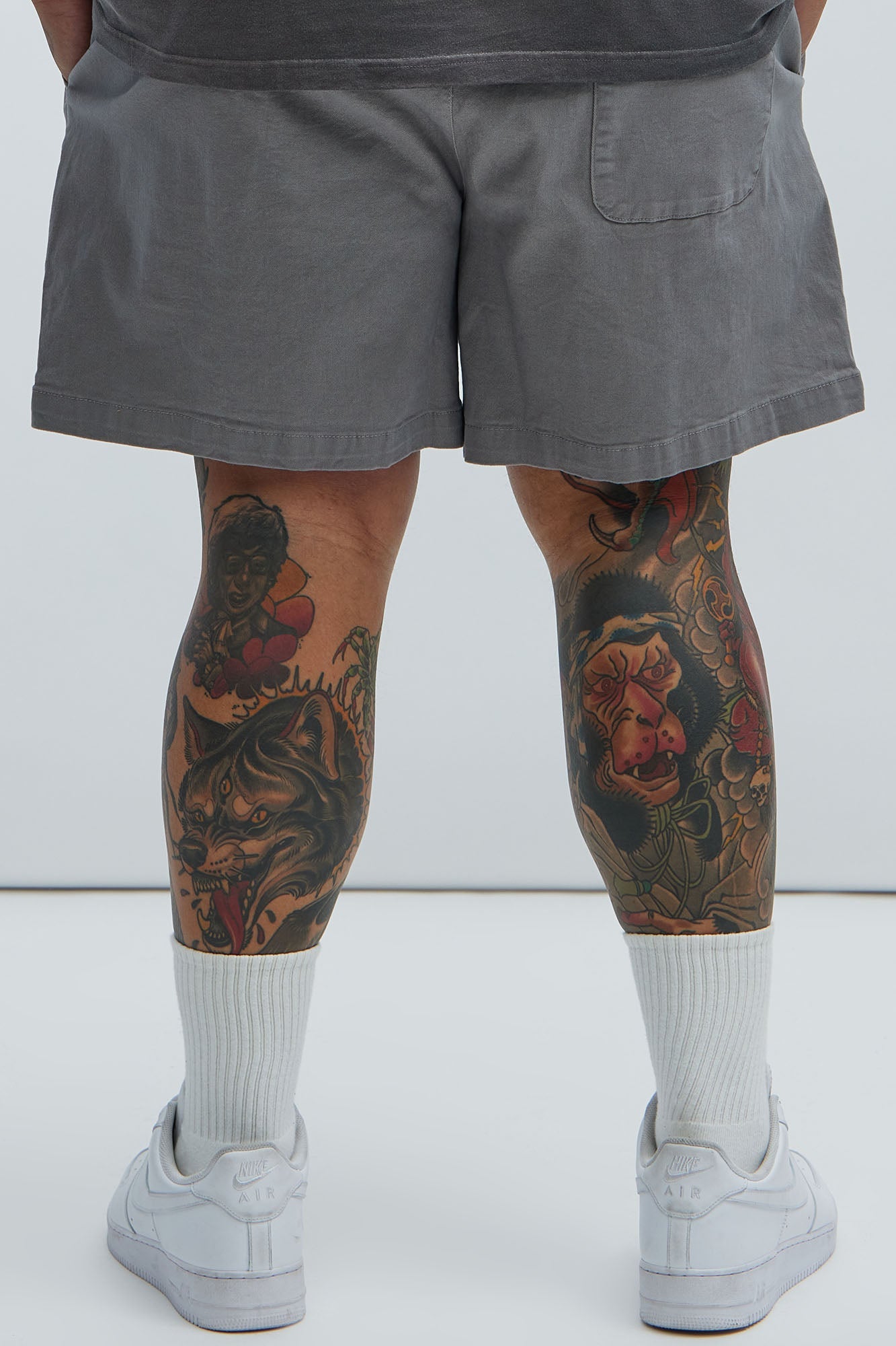 Twill Volley Shorts - Grey