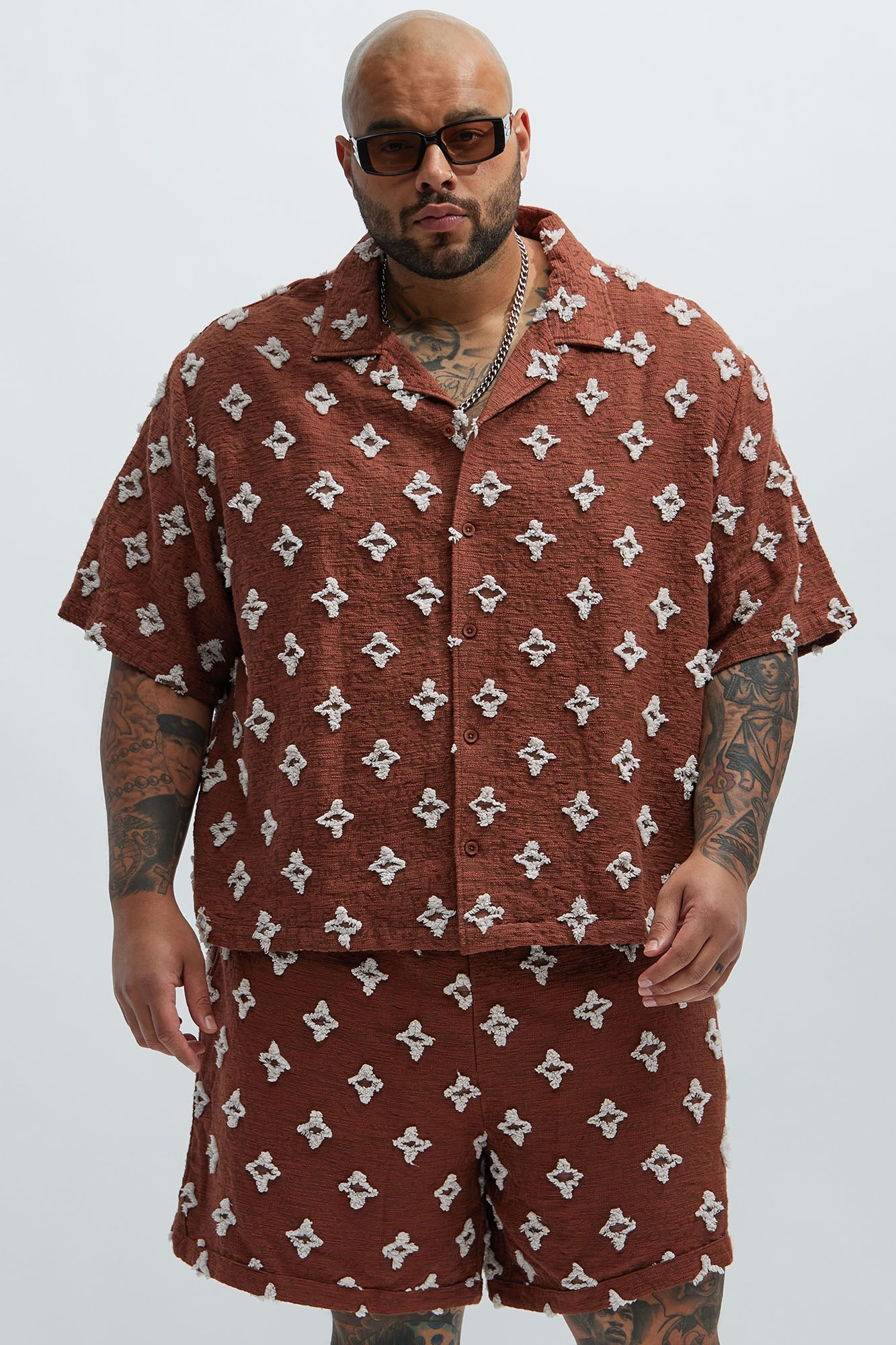 Cropped Starlet Shirt - Brown