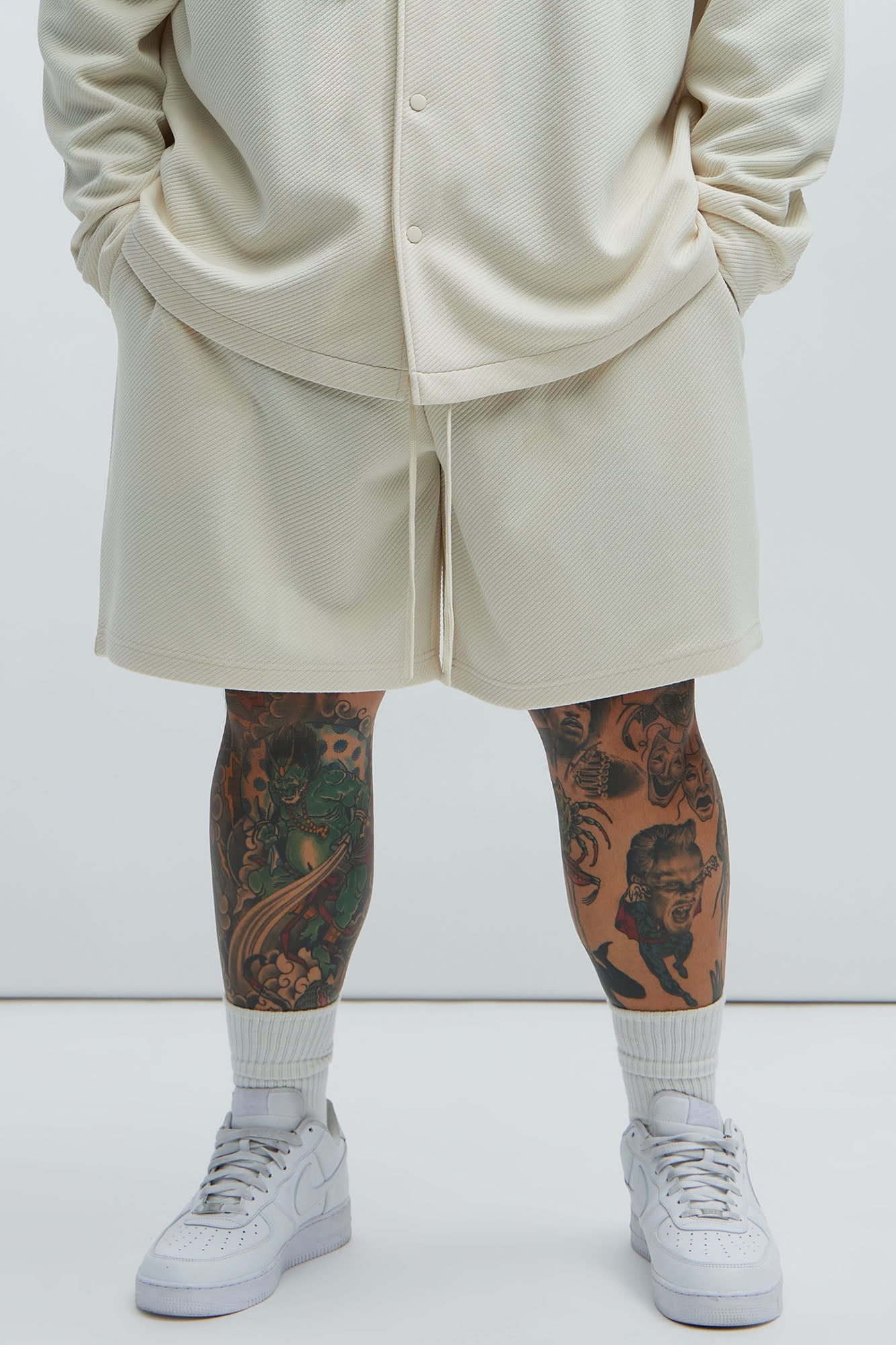 Kina Textured Shorts - Off White