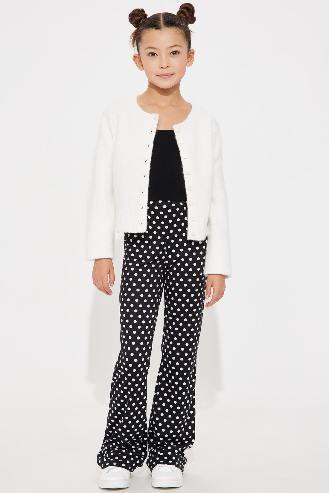 Mini Dottie Flare Legging - Black/White