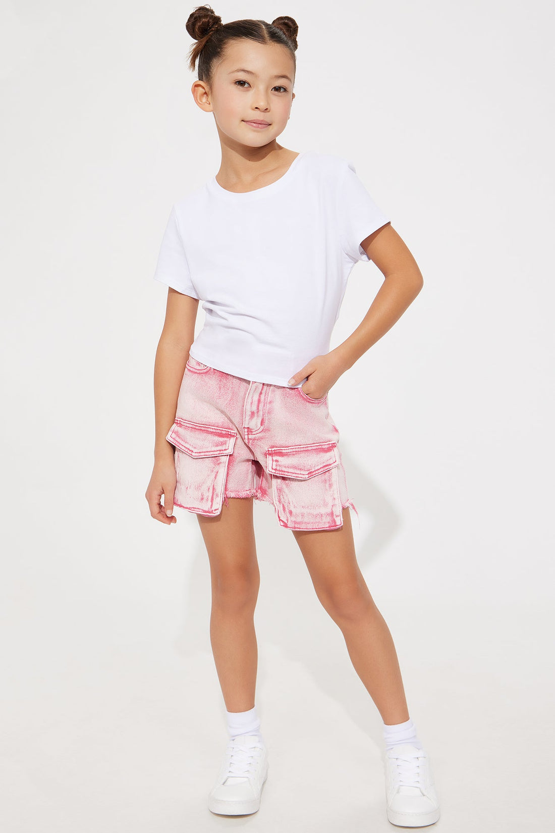 Mini Lily Cargo Short - Hot Pink