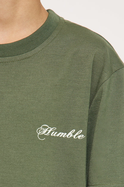 Mini Staying Humble Short Set - Olive