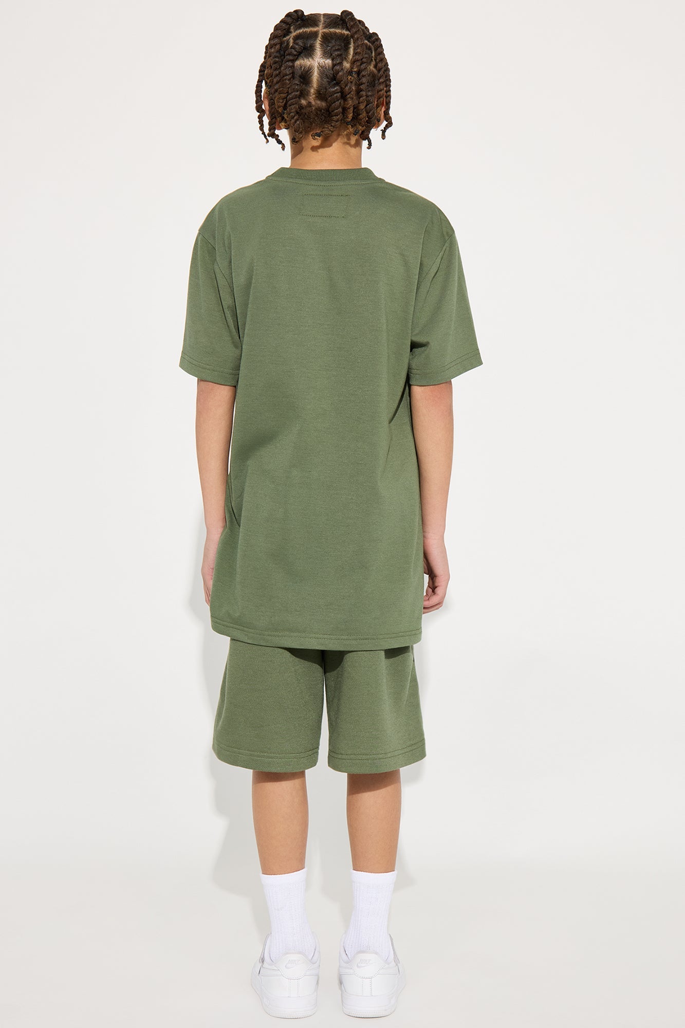 Mini Staying Humble Short Set - Olive