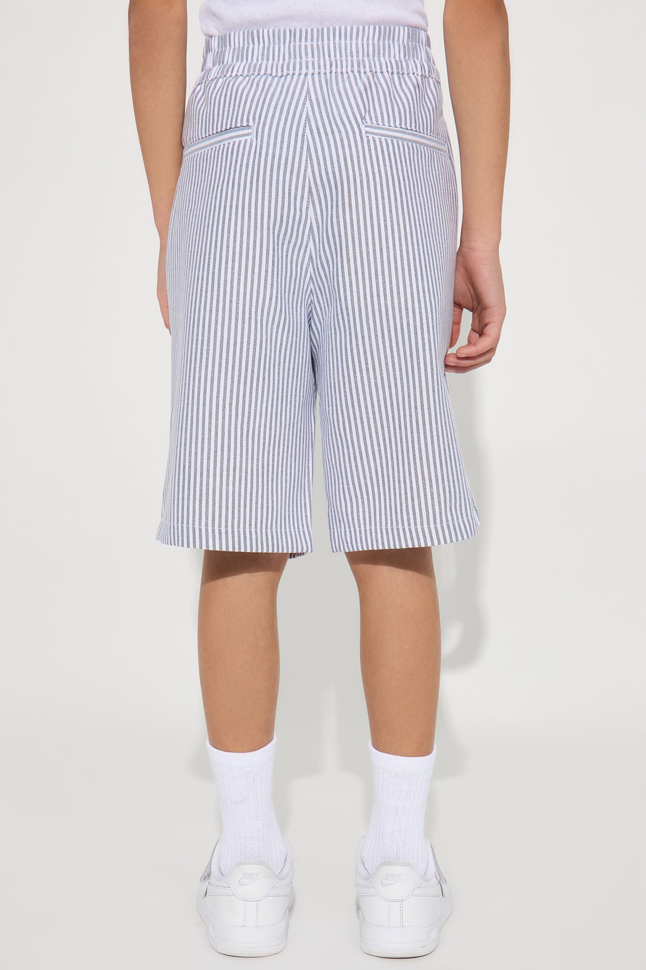 Mini Subtle Stripe Short - Grey/combo