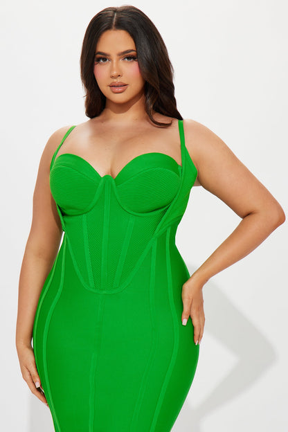 Kash Me In VIP Bandage Dress - Green