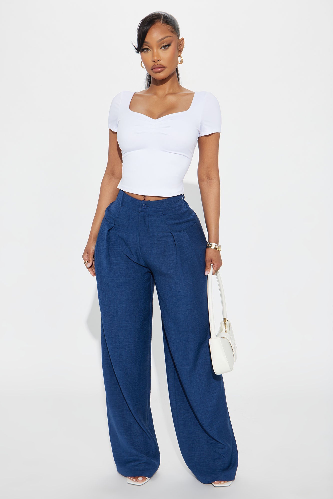 Matson Wide Leg Trouser - Navy
