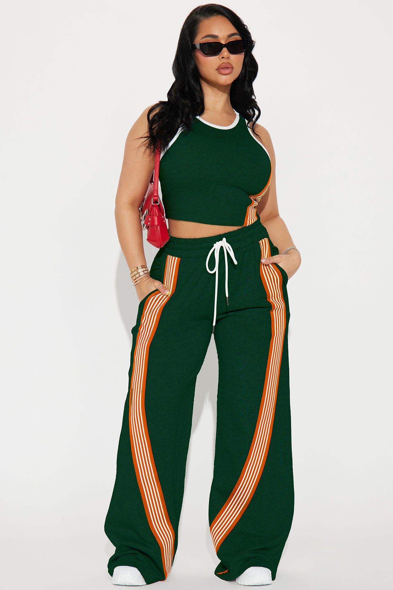 Varsity Babe Pant Set - Hunter