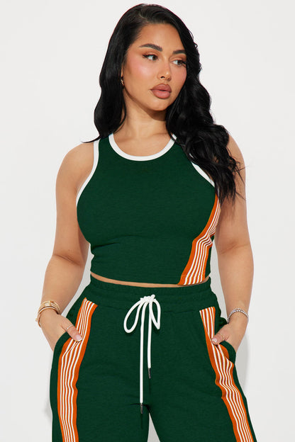 Varsity Babe Pant Set - Hunter
