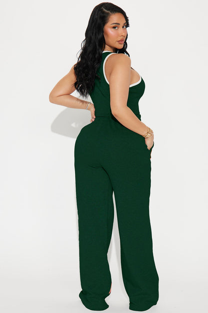 Varsity Babe Pant Set - Hunter