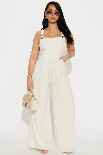 Lilybeth Overall Jumpsuit - Cream