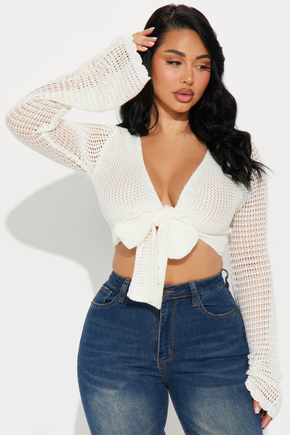 Sunny Paradise Crochet Top - White