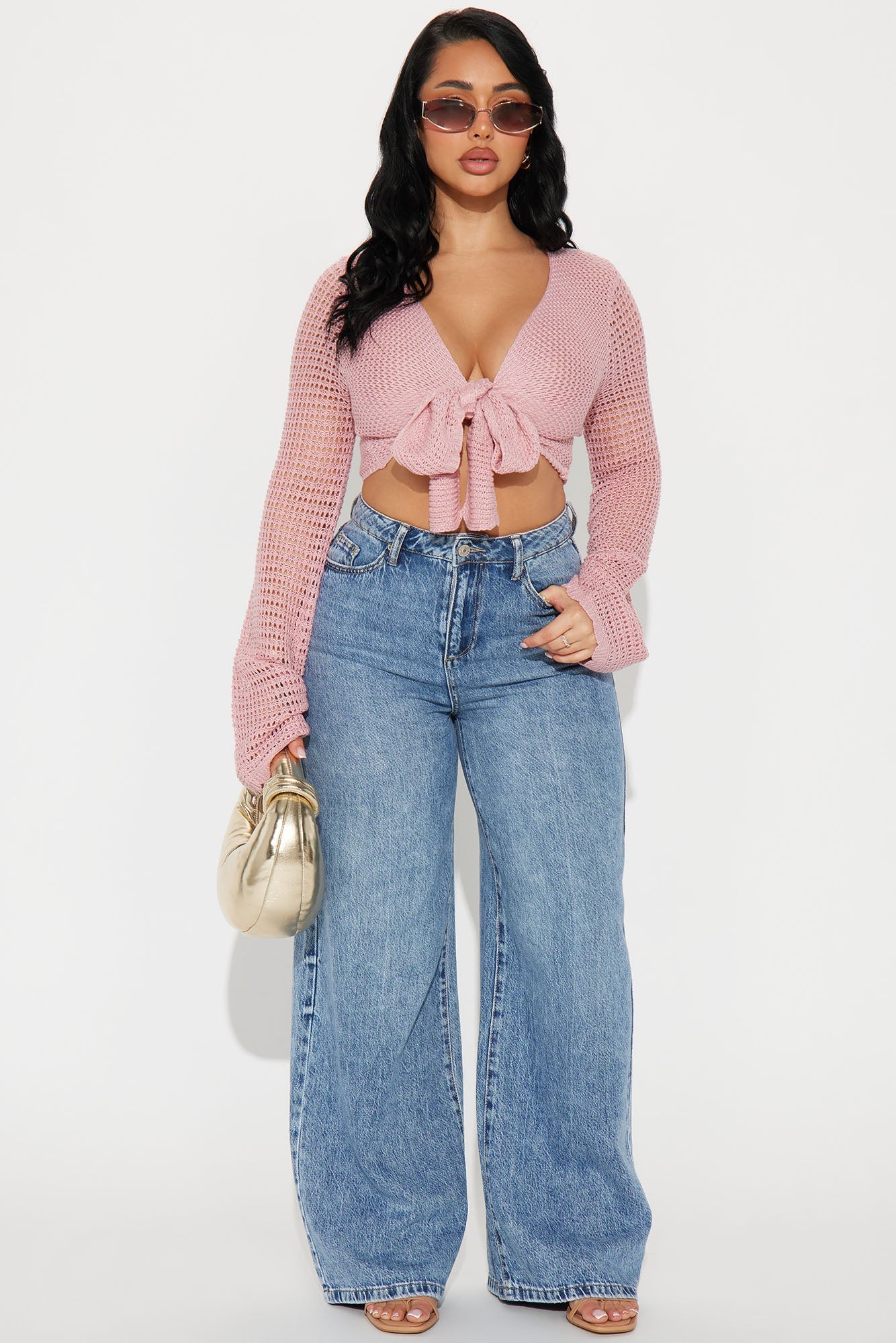 Sunny Paradise Crochet Top - Pink