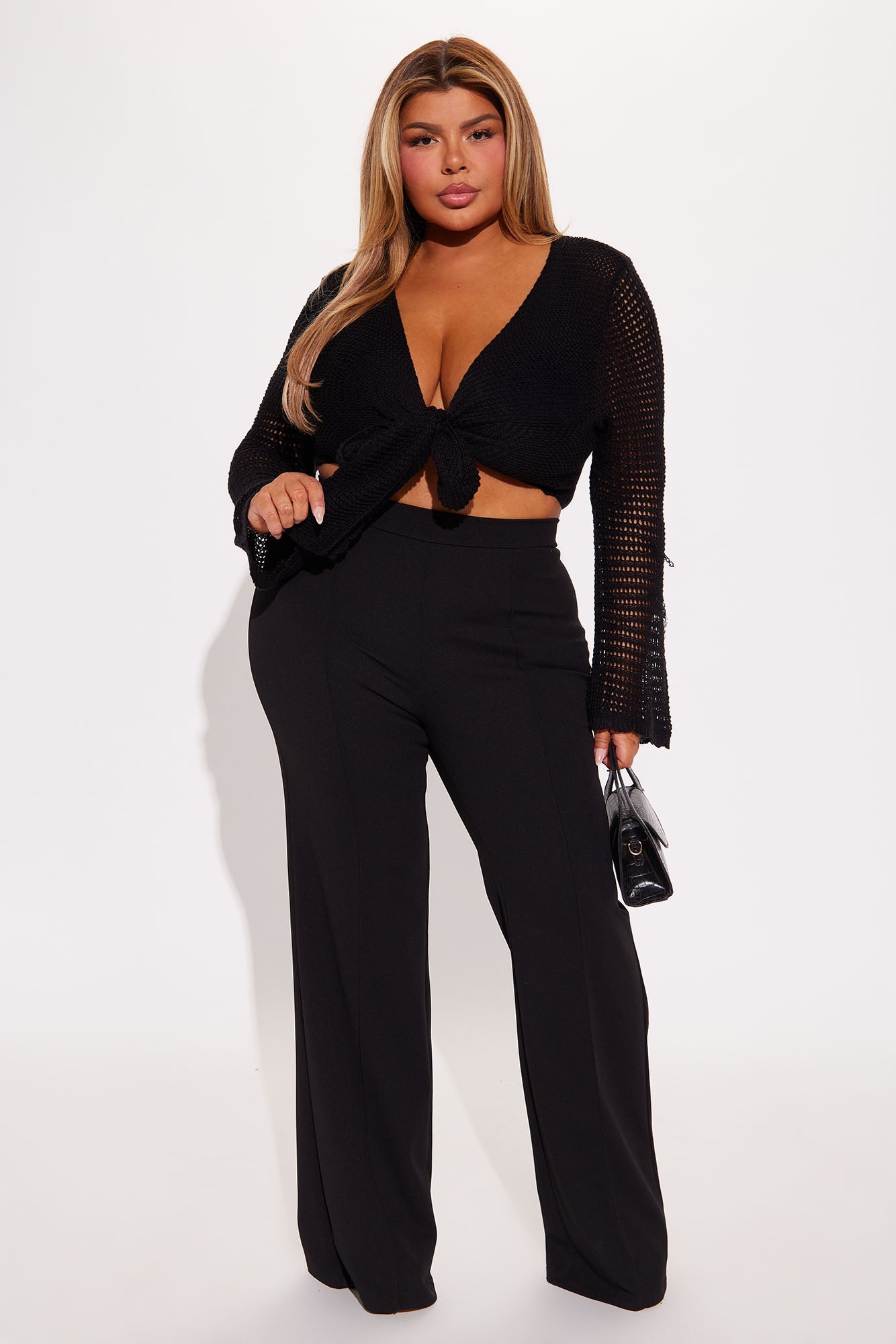 Sunny Paradise Crochet Top - Black