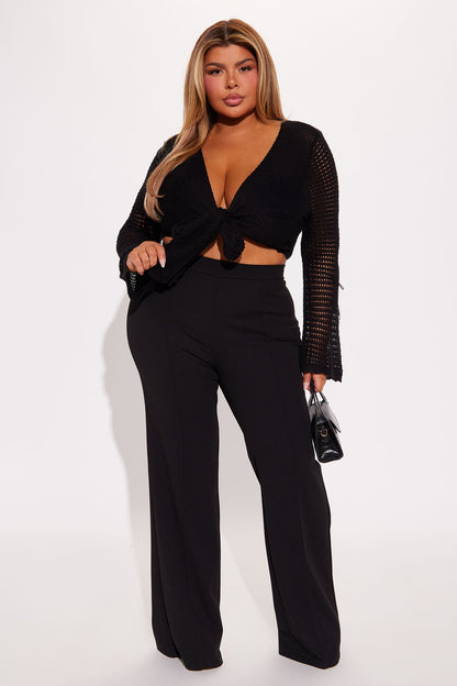 Sunny Paradise Crochet Top - Black