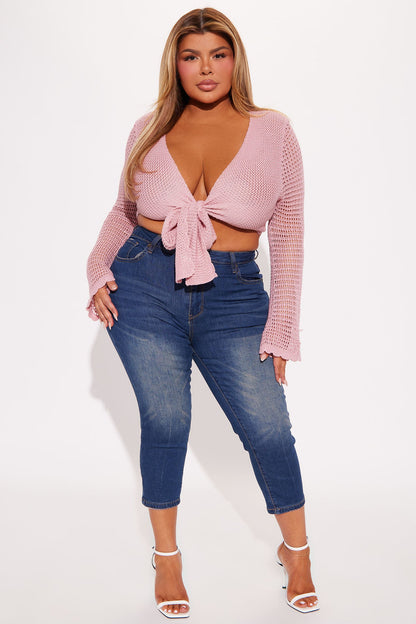Sunny Paradise Crochet Top - Pink