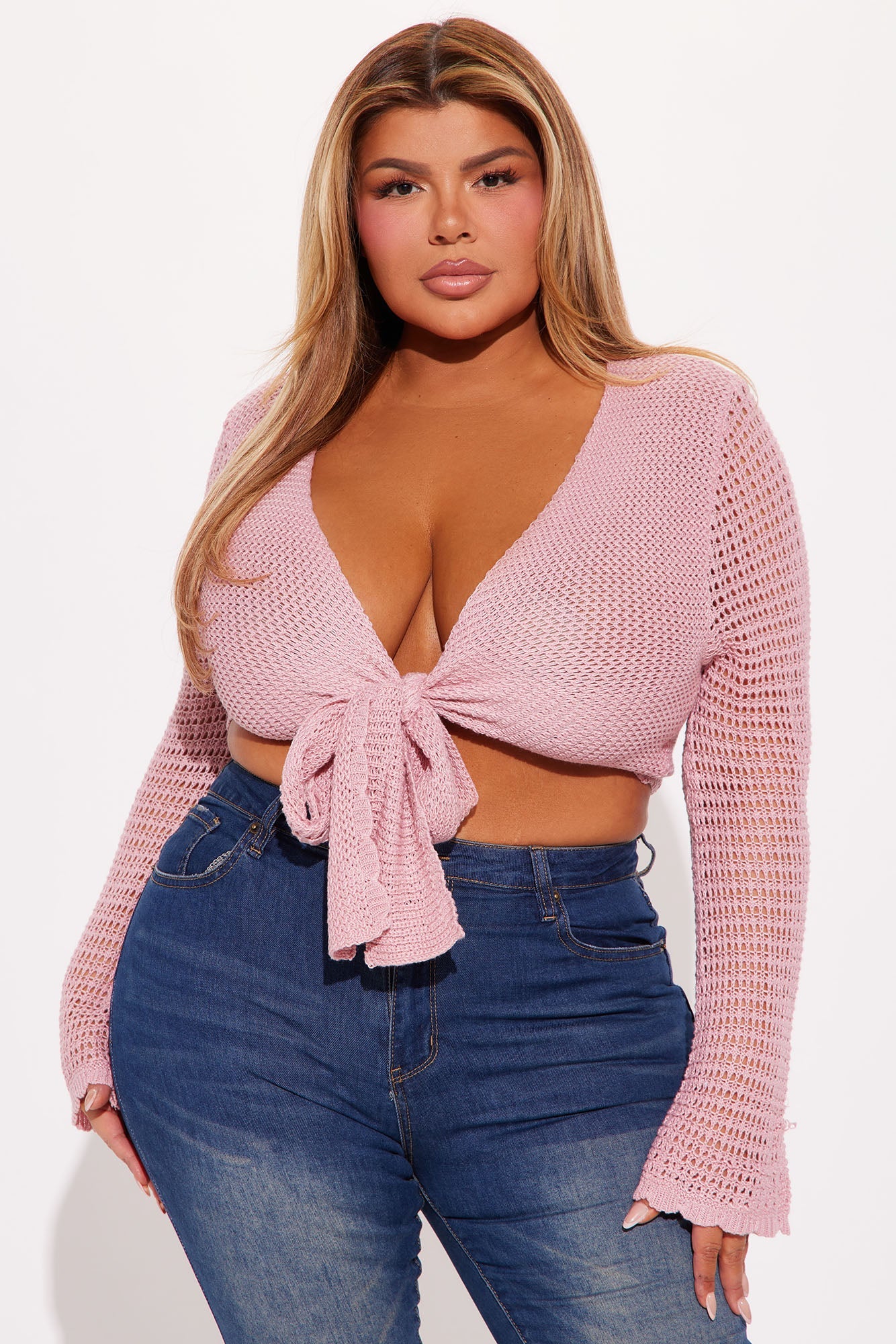 Sunny Paradise Crochet Top - Pink